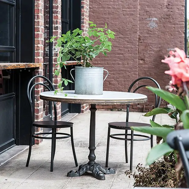 French Country Round Bistro Table Antique Farmhouse
