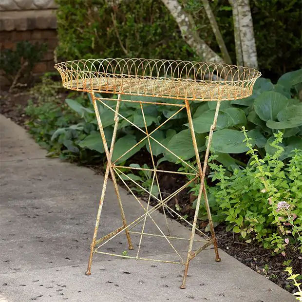 French Wire Garden Table | Antique Farmhouse