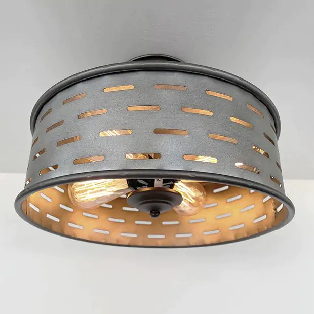 Rustic galvanized light fixtures discount