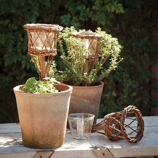 Garden Stake Candle Holder Antique Farmhouse