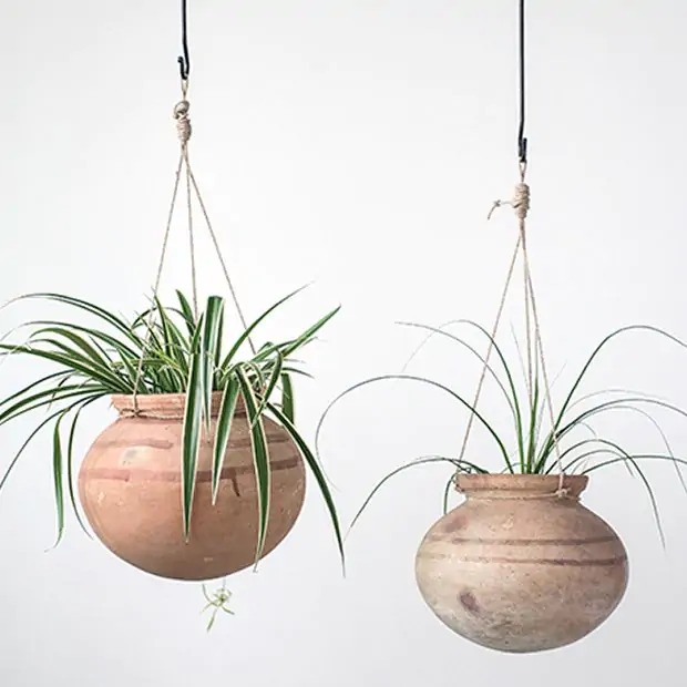 hanging ceiling planter Ceiling Hanging Planter – Moore Bliss Macrame main image 1