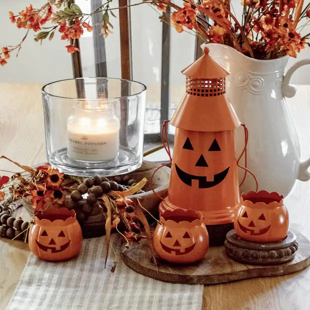 Happy Jack O Lantern Tea Light Holder | Antique Farmhouse