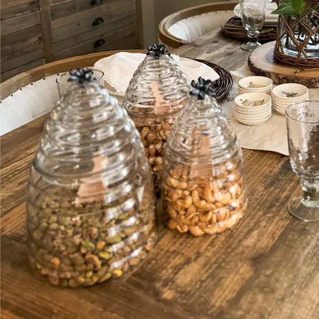 Honeybee Hive Glass Canister | Antique Farmhouse