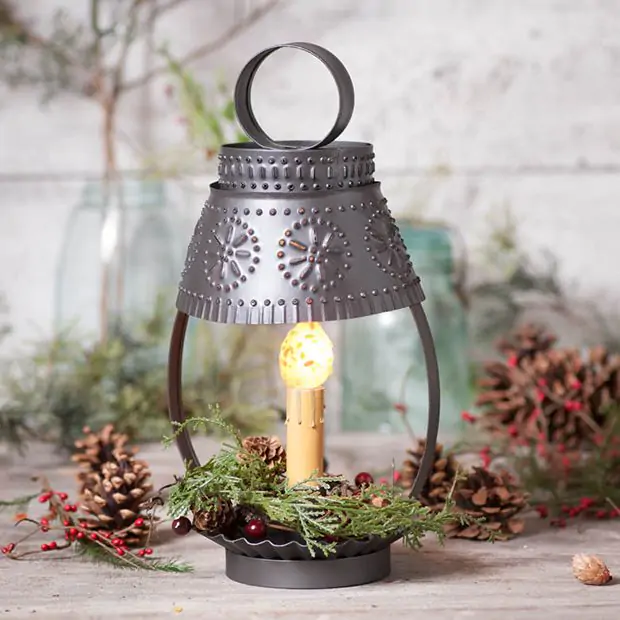 Industrial Farmhouse Shaded Candle Lantern Light Antique Farmhouse
