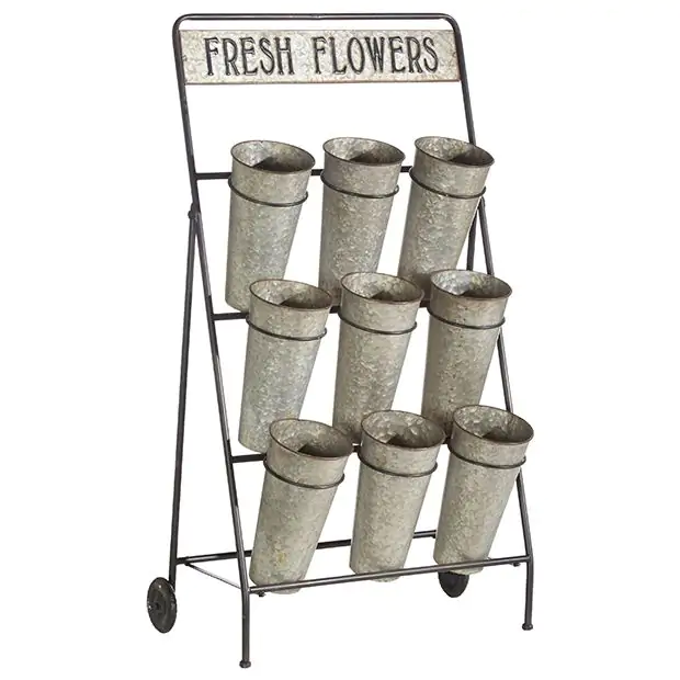 Iron Flower Display Stand | Antique Farmhouse