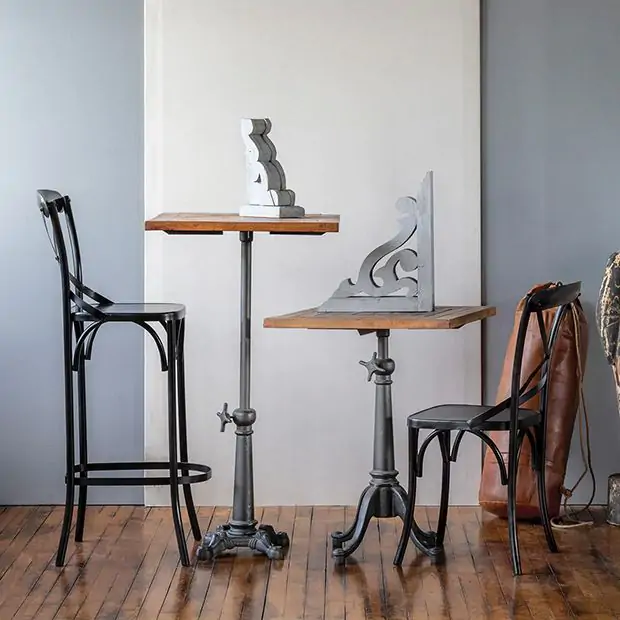 Iron Prong Pedestal Cafe Table | Antique Farmhouse