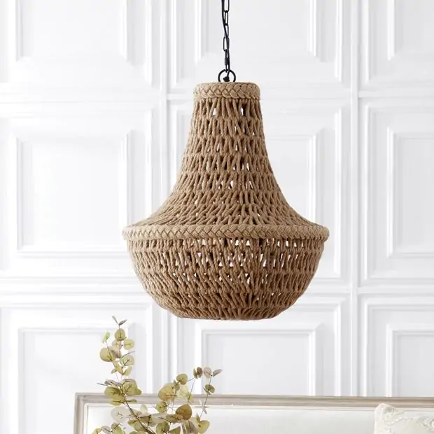 Macrame hanging light on sale