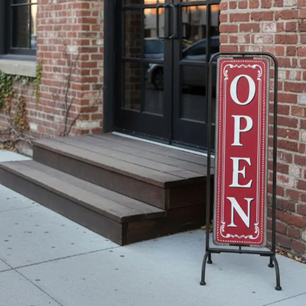 Large Vintage Inspired Open Closed Sign | Antique Farmhouse
