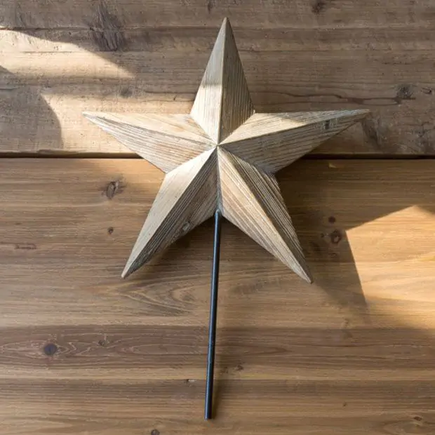 Wooden star tree topper discount