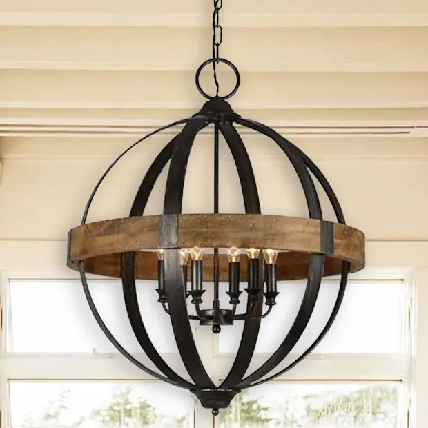 Lodge style chandelier hot sale