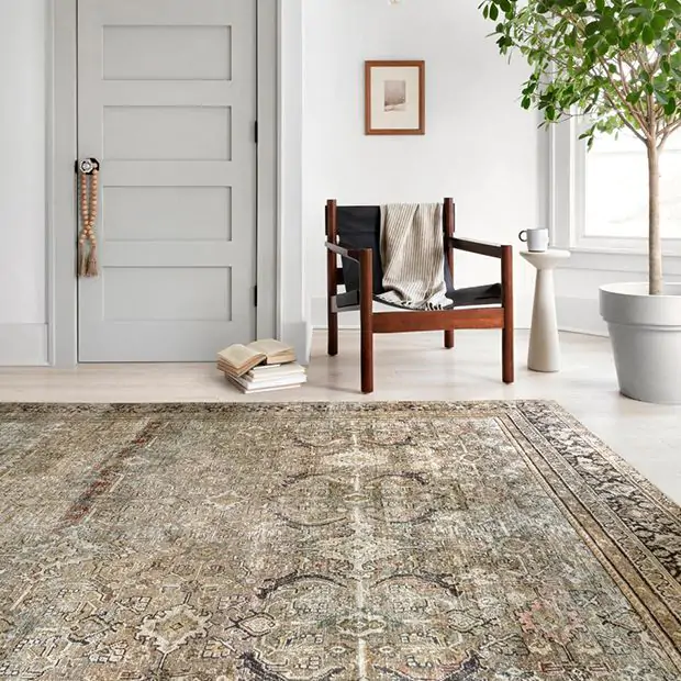 Loloi II Layla Collection Olive and Charcoal Rug | Antique Farmhouse