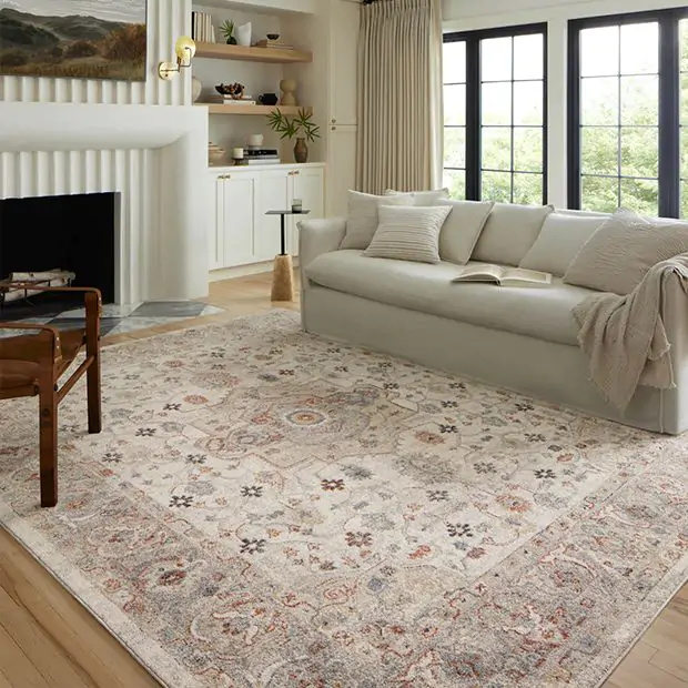 Loloi II Odette Collection Ivory/Multi Area Rug | Antique Farmhouse