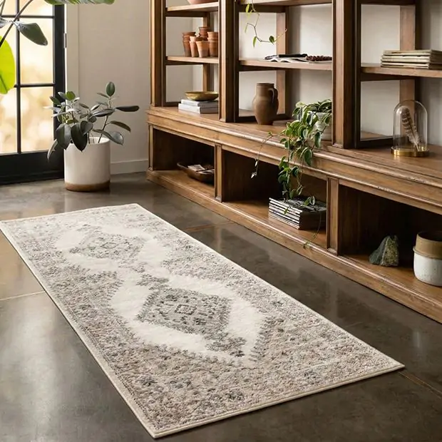 Loloi Teagan Collection Oatmeal/Ivory Area Rug | Antique Farmhouse
