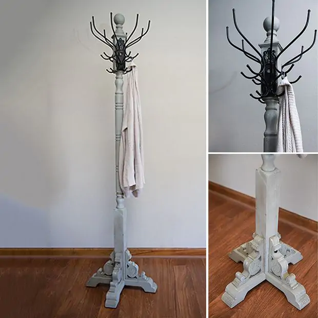 Metal and Wood Coat Rack | Antique Farmhouse