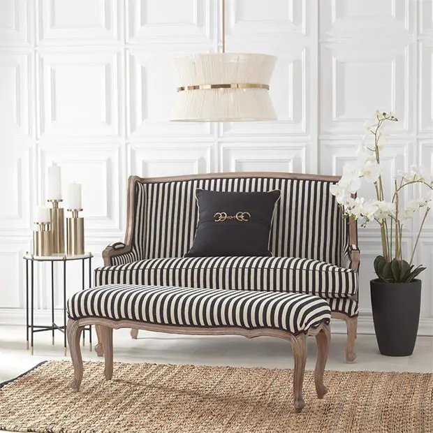 Modern Chic Simply Striped Love Seat | Antique Farmhouse