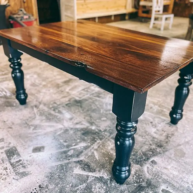 Modern Farmhouse Chunky Leg Dining Table Antique Farmhouse