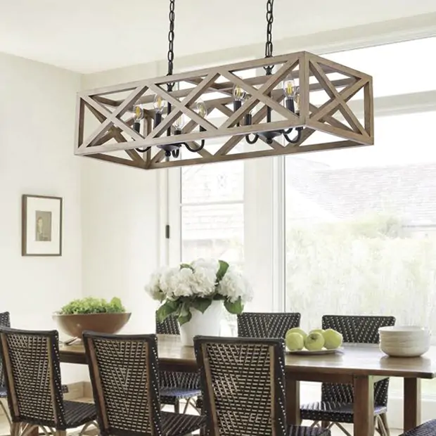 Farmhouse linear pendant light cheap