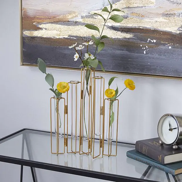 Modern Foldable Vase With Glass Tubes | Antique Farmhouse