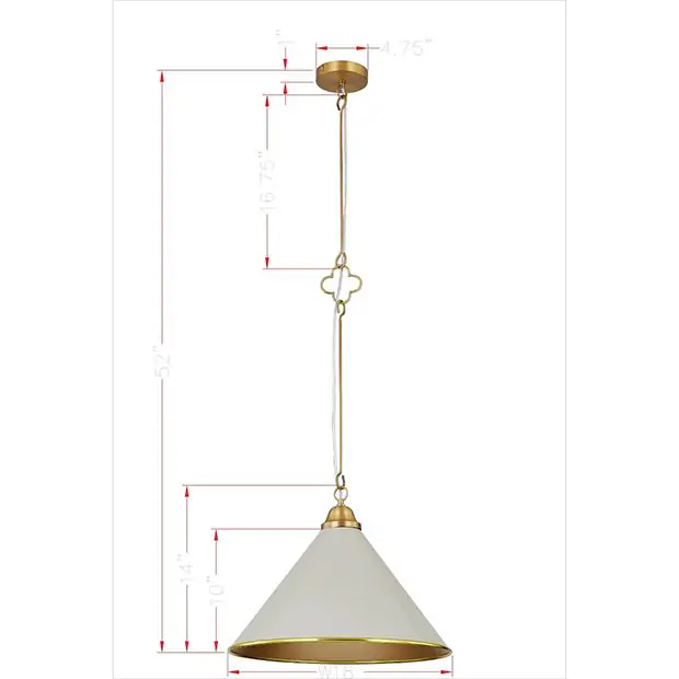Modern Metal Cone Pendant Light Antique Farmhouse