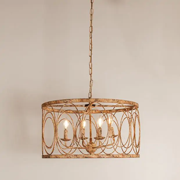 Large round iron chandelier online