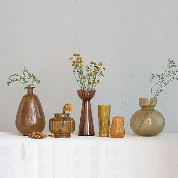 Modern Tinted Glass Vase | Antique Farmhouse