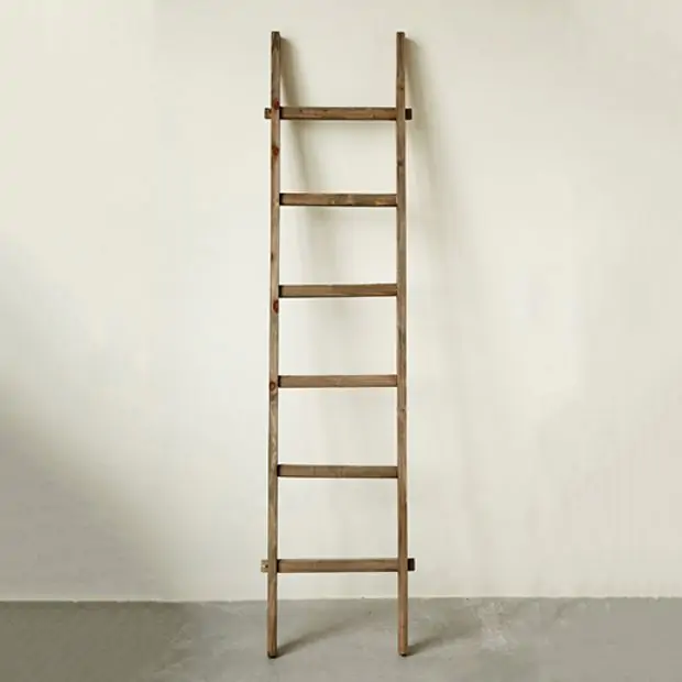 Natural Decorative Wood Ladder Antique Farmhouse