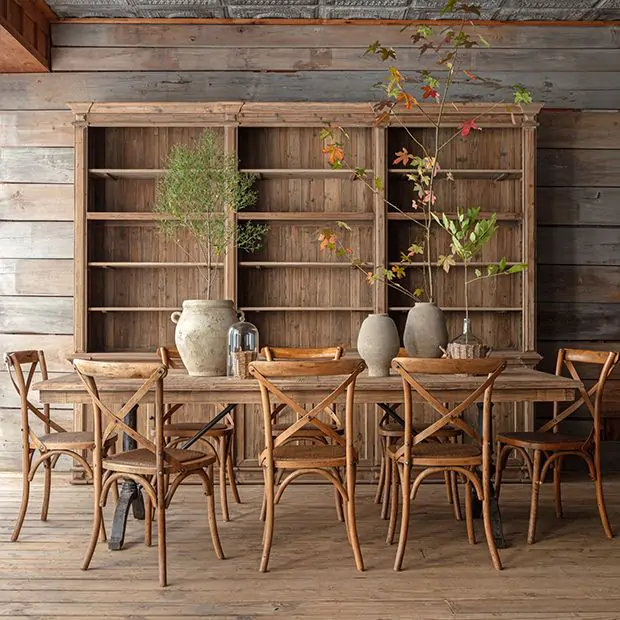 Old Pine Three Section Bookshelf | Antique Farmhouse