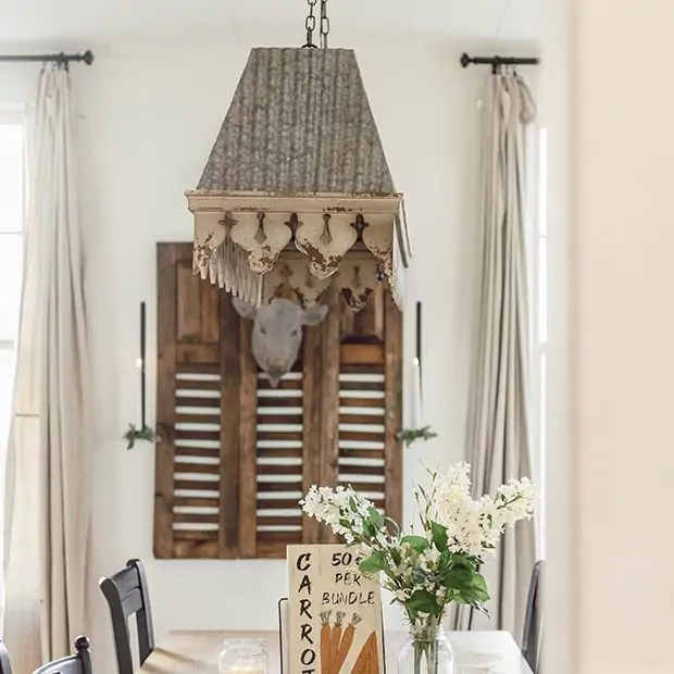 Old porch pendant light fixture top
