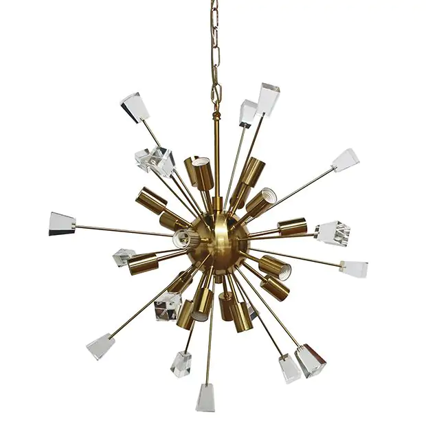 Orb Burst 18 Light Chandelier Antique Farmhouse