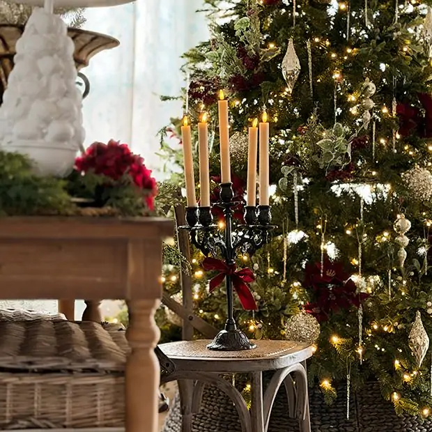 Antique Farmhouse Cast Iron Candelabra - Thumbnail 3