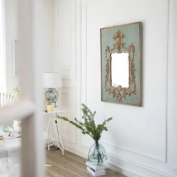 Ornate Wood Vintage Mirror | Antique Farmhouse