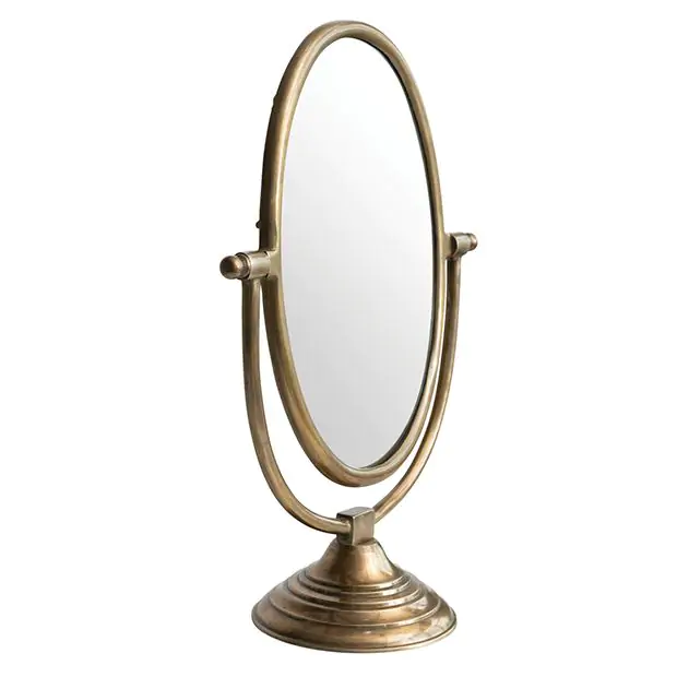 Oval vanity mirror on stand cheap