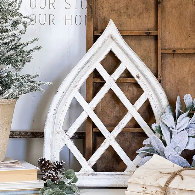 Wood arch wall decor sales