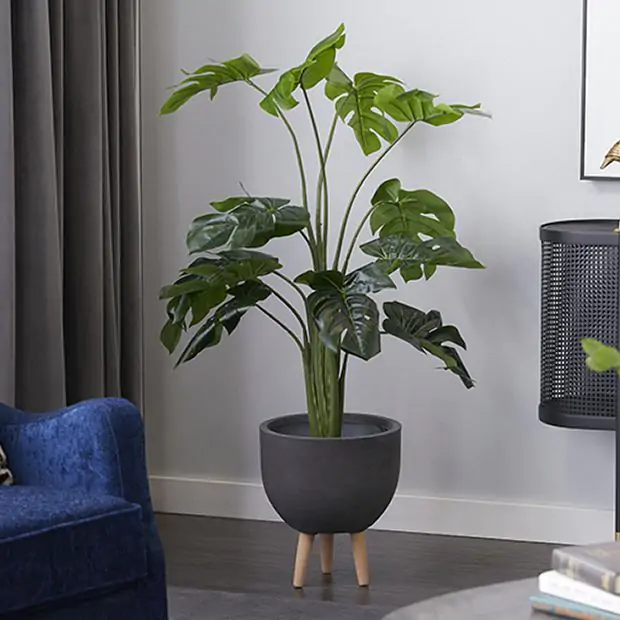 Potted Faux Monstera Plant | Antique Farmhouse