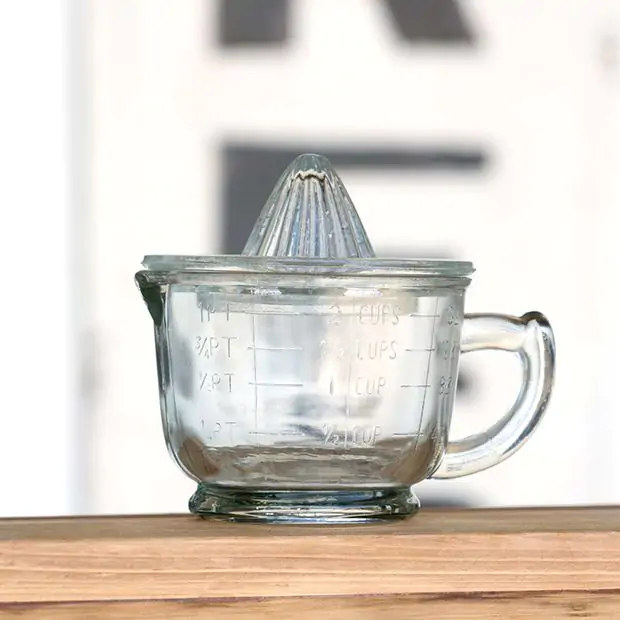 Pressed Glass Hand Juicer Antique Farmhouse