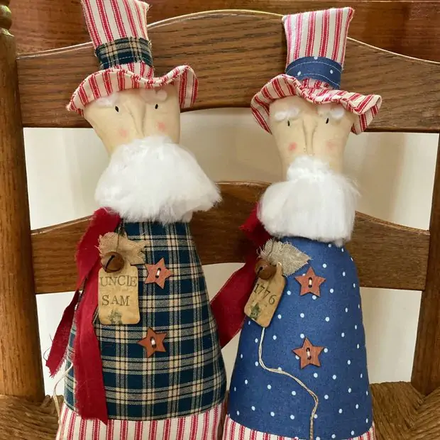 Primitive Uncle Sam Pillow | Antique Farmhouse