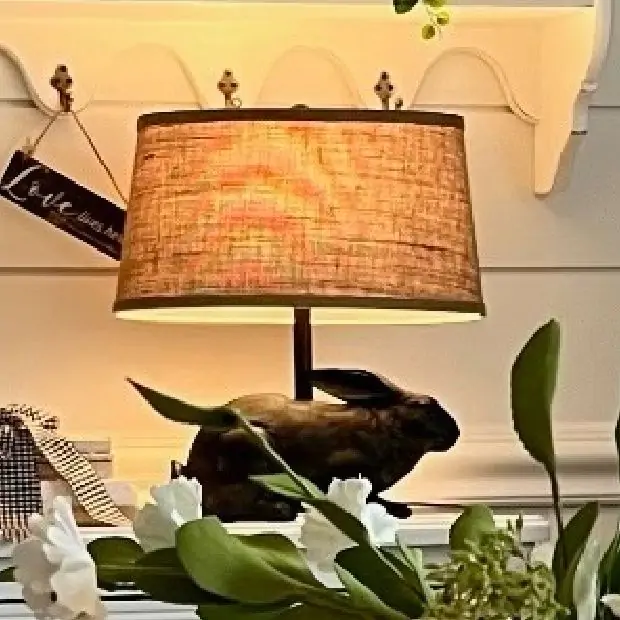 Burlap table lamp cheap