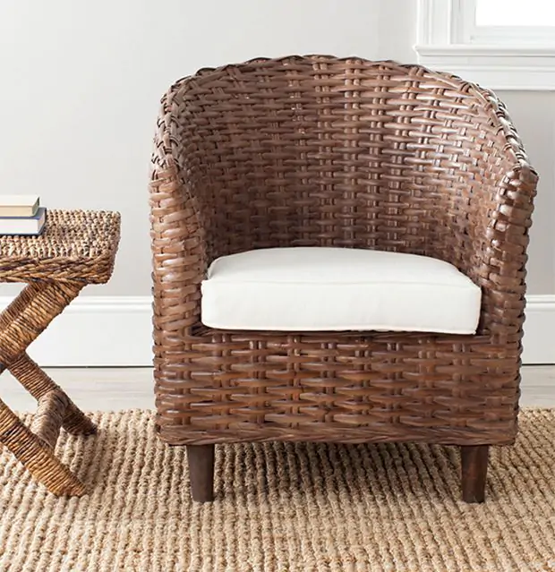 Wicker barrel chair cushions outlet