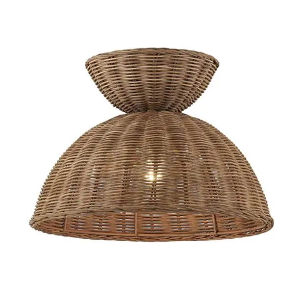 Rattan flush ceiling light discount