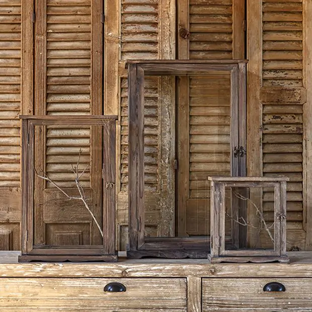 Reclaimed Wood Display Box Set of 3 | Antique Farmhouse