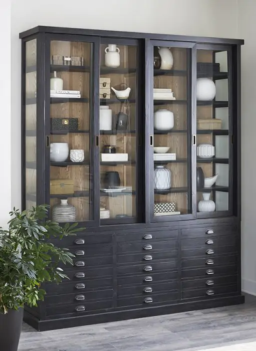 Reclaimed Wood Farmhouse Display Cabinet Antique Farmhouse