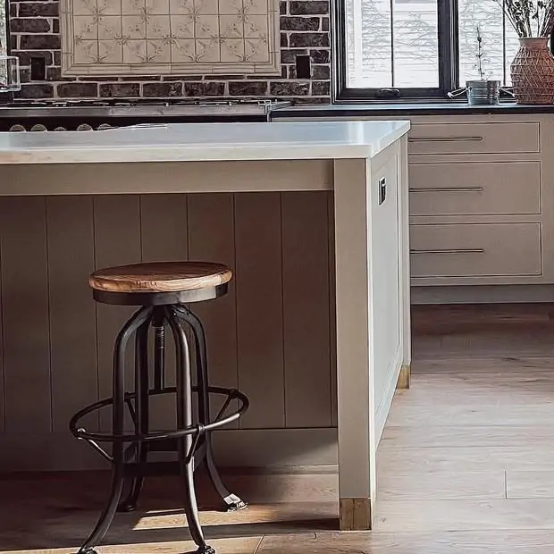 Reclaimed Wood Industrial Factory Stool Antique Farmhouse