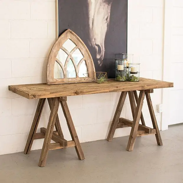 Sawhorse Table 120 Antique 2x2木製脚 Sawhorse Table 120 Antique