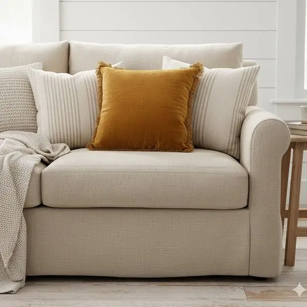 Antique Farmhouse Fringed Accent Pillow - Thumbnail 2