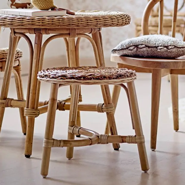 Woven accent stool 2025