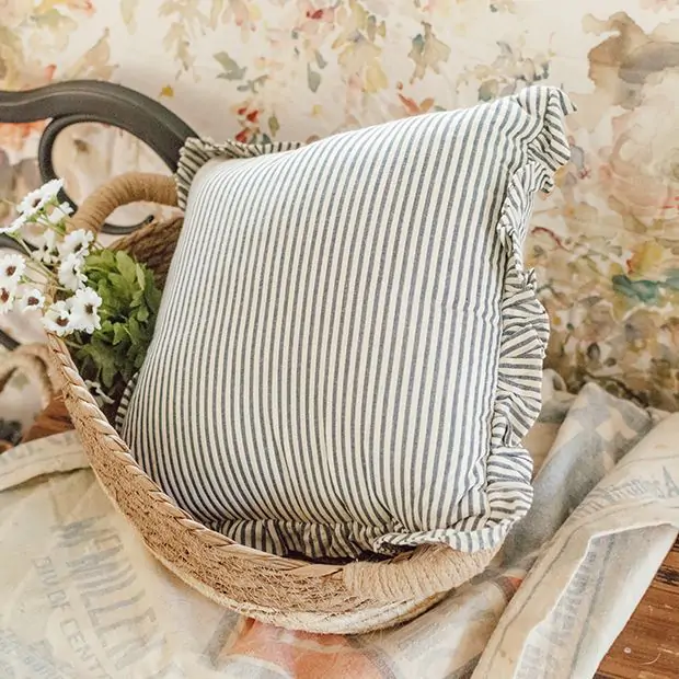 Ticking stripe throw pillows new arrivals