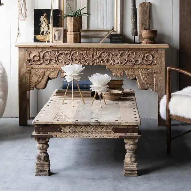 Rustic Accents Salvaged Wood Coffee Table Antique Farmhouse