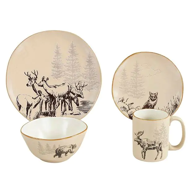 Rustic dinnerware sets cheap