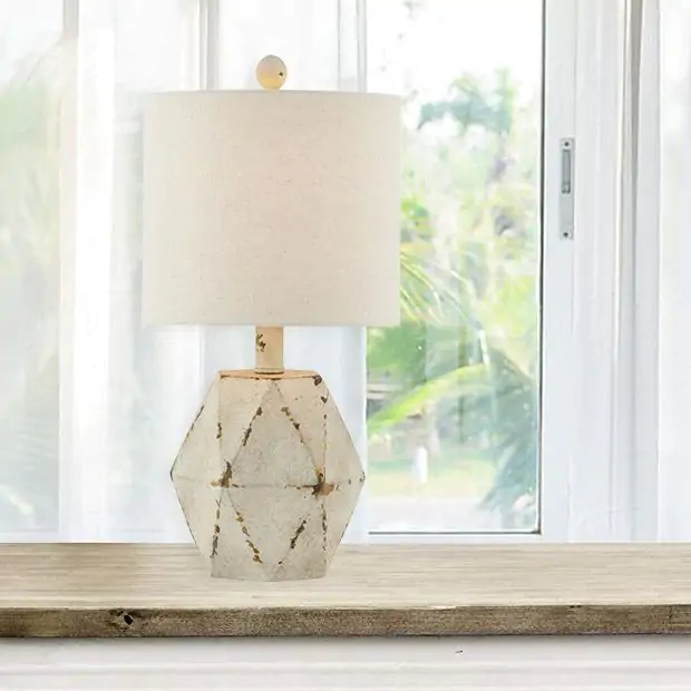 Rustic Geometrics Table Lamp Set of 2 Antique Farmhouse