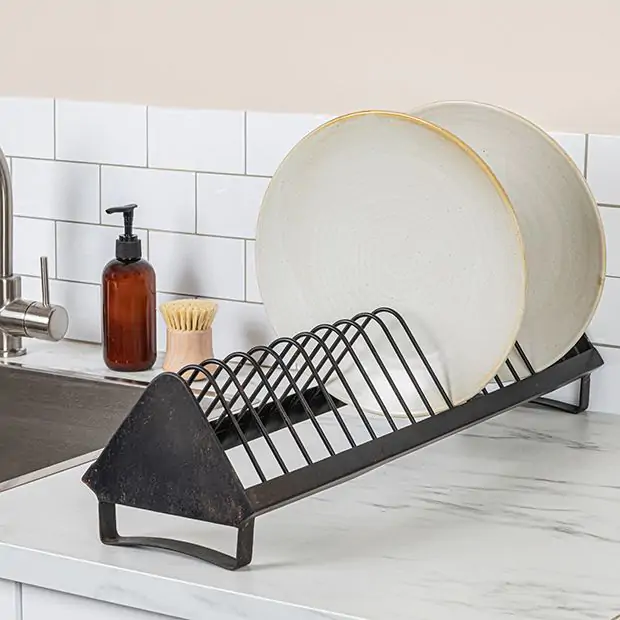 Rustic Metal Dish Rack